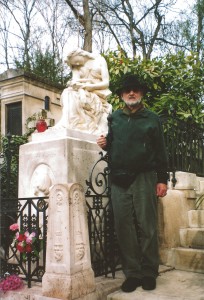 Here I am at Chopin's tomb in the Père-Lachaise Cemetery in Paris